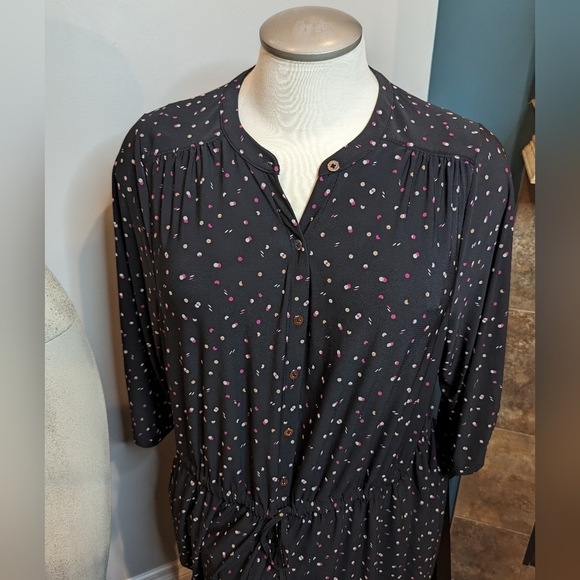 Penningtons Black dot pattern Fit and Flare Dress Size 3x - Picture 11 of 14